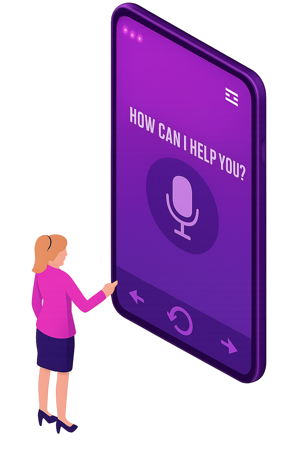 AI receptionist managing appointment scheduling with voice assistant